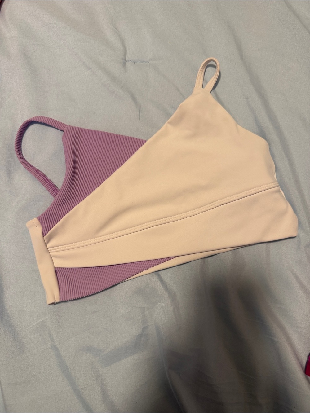 Reversible Bralette in Cream and Lavender
